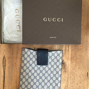 Gucci Navy GG Monogram iPad Case - NEVER USED!
